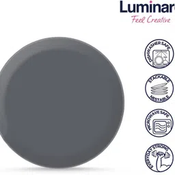 luminarc Pack of 33 Glass Made in United Arab Emirates(UAE) French style design sodalime glass grey Dinner Set image 2