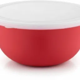 rk Stainless Steel Storage Bowl 800 ML Flora Bowl with Airtight Lid - Red Food Storage Container image 1