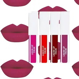 Set of 4 Long Lasting Red Lipsticks-image-6