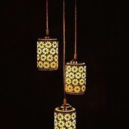 svah Pendent Ceiling Light For Home Decoration - Multicolor(Glass)(Corded Electric) Chandelier Ceiling Lamp image 1