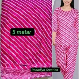 hoc Unstitched Crepe Multi-purpose Fabric Floral Print-picture-15