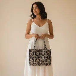 modisa Women Black, Gold Tote image 2