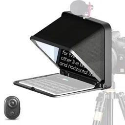Hiffin LENSGO TC7 8” Teleprompter for iPad Tablet Smartphone DSLR Camera w/Remote Control, Camera Rig-picture-13