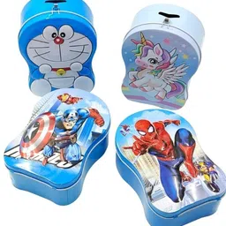 eclet 4ps Metal Money Bank With Secure Lock & Keys For Kids Random design will send-H Coin Bank-picture-28