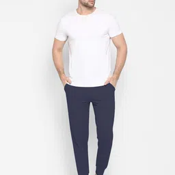 metronaut Solid Men Dark Blue Track Pants image 4