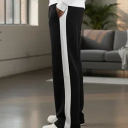 dockstreet Men Solid Black Track Pants image 3