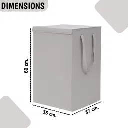 sunlightkraft 75 L Grey Laundry Basket image 4