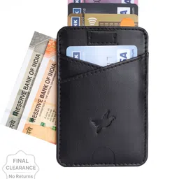 al qussie Men Casual Black Genuine Leather RFIDCard Holder-picture-14