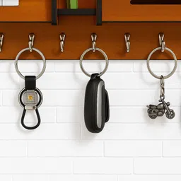 gs multistore Geometric Multipurpose Design Wood Key Holder 2 Pocket Pen Stand (Pack Of 1) Wood Key Holder image 5