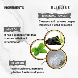 elibliss Activated Charcoal Soap Deep Cleansing Bar for Clear, Fresh & Detoxified Skin image 5