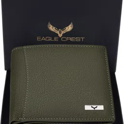 Men Casual Green Genuine Leather RFID Wallet-image-8