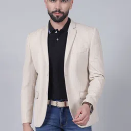 cantabil Men Self Design Single Breasted Casual Blazer-picture-41