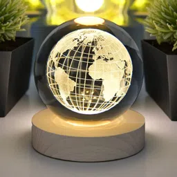 Elegant Crystal Globe Night Lamp Table Lamp-image-3