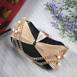d'vine luxe Party Gold, Black Clutch image 1