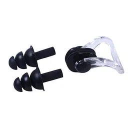 james international Silicone Nose Clip & Ear Plugs Set for Watersports, Boys & Girls Swimming Earplugs & Noseclip Set (Black) image 3