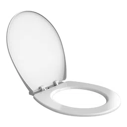 seburry SeBURRY® Polypropylene Western Toilet Seats For Bathroom/Toilet Seat/Commode Seat Cover - Oval Shape(Glossy White) image 1