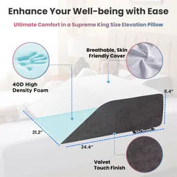dr trust USA Leg Elevation Wedge Back Pain Relief Post Surgery Cushion Support-363 Memory Foam Solid Orthopaedic Pillow Pack of 1 image 3