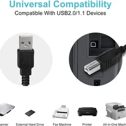 Sancy USB 2.0 High Speed Printer Scanner Cable A Male to B Male 1.5 Meter USB Adapter image 2