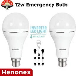 henonex Smart Emergency Bulb Pack of 2 – Long Backup Rechargeable Lights 2 hrs Bulb Emergency Light-picture-18