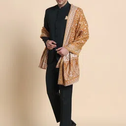 WEAVERS VILLA Acrylic, Wool Woven Men Shawl-image-39