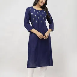 kalaxi Viscose Rayon Stitched Straight Gown image 2