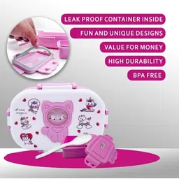 msajay BUNNY CHARACTER LUNCH BOX 2 Containers Lunch Box image 4