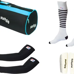 mattzig Ultimate (One Kit Bag + One Pair Football Socks + One Pair UV Protection Arm Sleeves + One Pair Football Shin Guard) Football Kit-picture-41