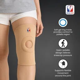 healivo Knee Cap Open Patella with Gel Ring for Pain Relief, Knee Support Knee Support image 4