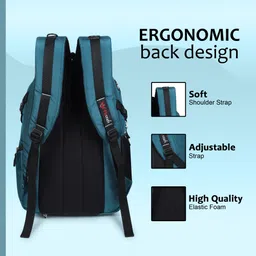 flycraft simna,1380/1 light green grey spacy comfortable 5th to 12th class school bags Waterproof School Bag image 3