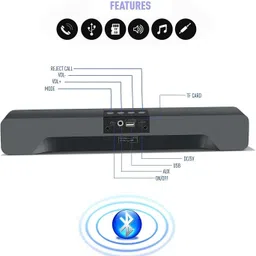 Bxeno Dj Bass Bar Studio Bluetooth Soundbar Moviebar Party Light With High 10 W Bluetooth Soundbar image 2