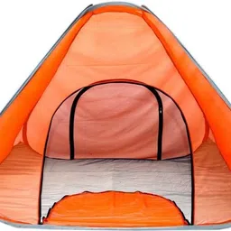 gehloth enterprises Orange Net double bed Polyester Washable Adults Mosquito Net image 3