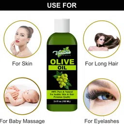 ventina organics Olive Carrier for Skin and Hair Oil-100Ml Hair Oil image 3