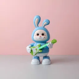 trifun Musical Rabbit Toy for Kids with Lights and Sound with Guitar image 1