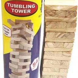 toykit Tumbling Tower 54 Wooden Pieces Stacking Tower image 2