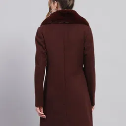 monte carlo Wool Blend Self Design Coat For Women image 4