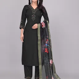 siyami fashion Women's Kurta Set With Dupatta And Pant Embroidered Kurta, Trouser/Pant & Dupatta Set-picture-26