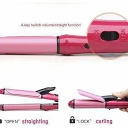 Viksenterprise NHC 2009 2 in 1 Hair Straightener and Curler (Pink) Hair Straightener image 2