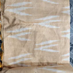 sandeep silk Cotton Blend Woven Beige Women Dupatta image 3