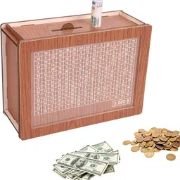 shivucrafts Secure Wooden Coin Bank for Easy Daily Money Savings Coin Bank-picture-11