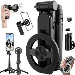Clefairy Magnetic Tripod for iPhone with Remote Control, 4-in-1 Multifunctional Selfie Stick Bluetooth Selfie Stick-picture-25