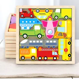 vhd Wooden Vehicle Puzzle Board for Kids – Educational Transport Toy TR71-picture-38