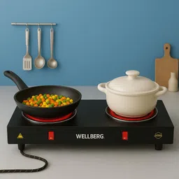 wellberg 2000 W Radiant Cooktop Push Button image 1