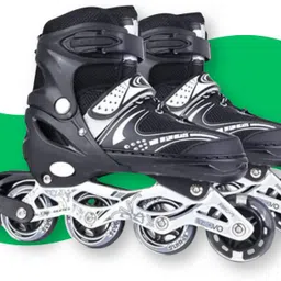 aaryajit Black Skating Shoes for Boys Kids Girls In-line Skates In-line Skates In-line Skates - Size 7 YEAR TO 17 YEAR UK-picture-15