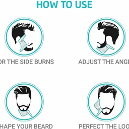 nispruhay Styling Shaping Template Beard Comb Tool Symmetry Trimming Shaper Stencil,Shaving Company Beard Shaper ToolPack Of 1 image 4