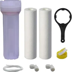 krplus Transparent Pre-Filter Housing + 2 PP Spun For RO,UV,UF Water Purifier (10-Inch) Solid Filter Cartridge-picture-46