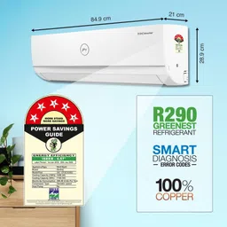 godrej 1 Ton 5 Star Split Dual Inverter With Anti-Virus Protection AC- White, Silver image 3