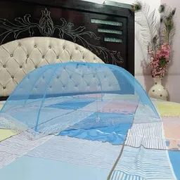 chiku cherry Baby Folding Umbrella Mosquito Net HDPE - High Density Poly Ethylene Washable Infants Mosquito Net image 1