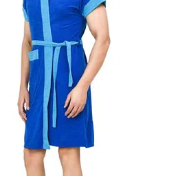 kuberdisha Blue Ferozi Free Size Bath Robe image 3