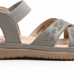 picson Women Comfort Premium Extra Soft Cushioning Criss-Cross Strap Casual Flats Sandal image 3