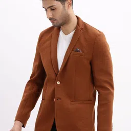 showoffff Men Solid Single Breasted Casual Blazer image 3